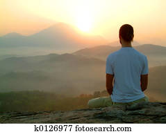 amanhecer, meditação