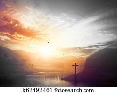 Christmas concept: worship and praise God