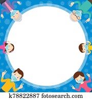 familie, tragen, a, chirurgische maske, hintergrund, mit, kopieren platz familie, tragen, a, chirurgische maske, hintergrund, mit, kopieren platz