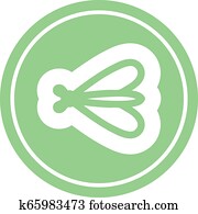 fliegenden insekt, kreisrunder, symbol fliegenden insekt, kreisrunder, symbol