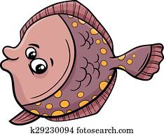 , animal, fish, flounder, species, Clip Art | u16554606 | Fotosearch