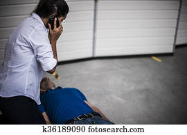 notfall, rufen notfall, rufen