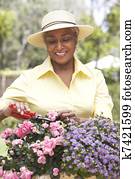 Senior Woman Gardening