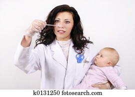 Doctor or Nurse with baby
