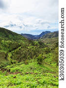 Serra Malagueta mountains in Santiago Island Cape Verde - Cabo Verde
