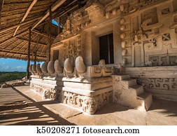 acrópole, a, maior, estrutura, em, Ek', Balam, ruínas, yucatan, méxico