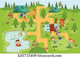 Children enjoying summer camp activities Children enjoying summer camp activities