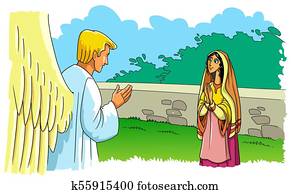 Chrismas story. The Angel tells Mary the Good News. Chrismas story. The Angel tells Mary the Good News.