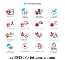 Health insurance icons Health insurance icons