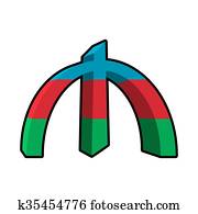 manat, azerbaijan, značka, peniaze., vnútroštátny, obeživo, od, azerbaijan., silný ako býk, velky, stáť, azeri, inkaso., značka, a, zbaviť životnosti, vyzistiť, azerbaijan, manat