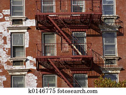 Metal fire escape
