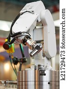 robotics., manipulador, braço, com, detalhe