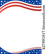 Brochure Border patriotic Brochure Border patriotic