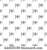 Christopher Columbus flag pattern, simple style