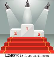 Illuminated winner pedestal Illuminated winner pedestal