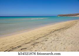 Jandia beach Risco el Paso Fuerteventura at Canary Islands of Spain