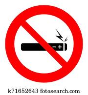 No vaping no electronic cigarette sign No vaping no electronic cigarette sign