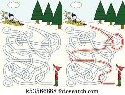 Sledding maze Sledding maze