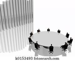 The success team in the meeting room in conference.