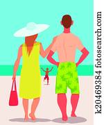 vacaciones de familia, en la playa