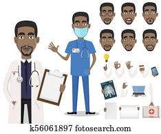 Young professional African American doctor