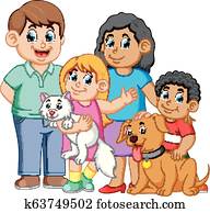 Big family with pets Big family with pets