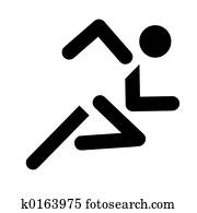 executando, símbolo atletismo