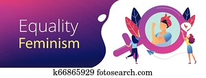 feminismus, kopfsprung, oder, fußzeile, banner.