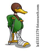 lame duck using crutch lame duck using crutch