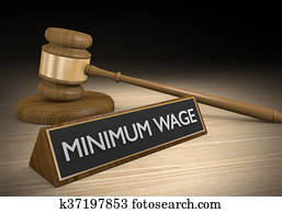 minimumloon, wet, concept