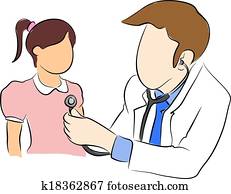 pediatrician with a girl pediatrician with a girl