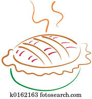 Pie line art Pie line art