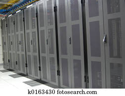 Row of racks. Row of racks.