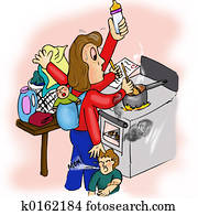 Stressed mom Stressed mom