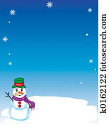 Winter Snowman background Winter Snowman background