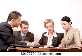 4 people meeting 4 people meeting