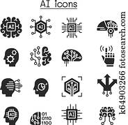 ai, künstliche intelligenz, symbol, satz ai, künstliche intelligenz, symbol, satz