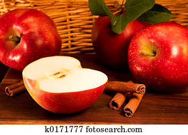 apples,, zimt apples,, zimt