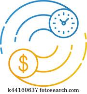 Business and finances icon, stock exchange, earn money