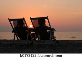 ehepaar sonnenuntergang