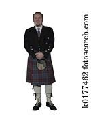 groom in kilt