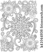 Mandala flower coloring vector for adults Mandala flower coloring vector for adults