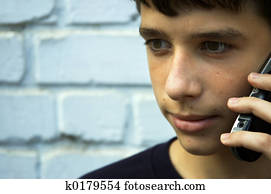 teen with cell-phone teen with cell-phone
