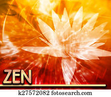 Zen Abstract concept digital illustration