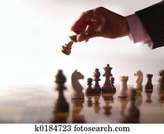 Chess and hand Chess and hand