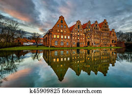 cidade velha, de, lubeck, alemanha cidade velha, de, lubeck, alemanha