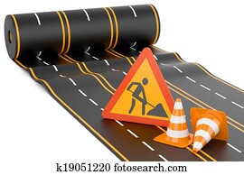 Construction of the highway. Concept Construction of the highway. Concept