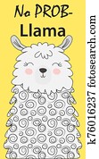 Hand drawn illustration of a cute funny llama face Scandinavian style flat design Hand drawn illustration of a cute funny llama face Scandinavian style flat design