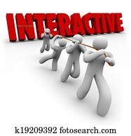 interactivo, palabra, tirado, arriba, por, equipo, trabajo junto