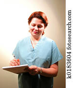 medizinischer doktor, oder, krankenschwester, 8